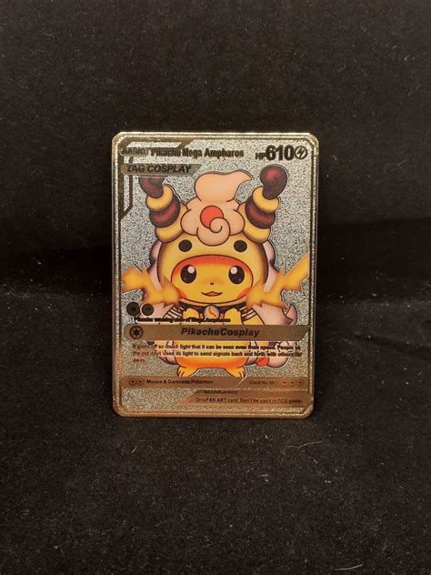 PSA 10 Recently Sold For $6,900. . Pikachu mega ampharos gold card value